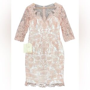 LAN TING BRIDE N.W.T.Elegant Pink Lace Dress With Sheer Sleeves.Light In The Box